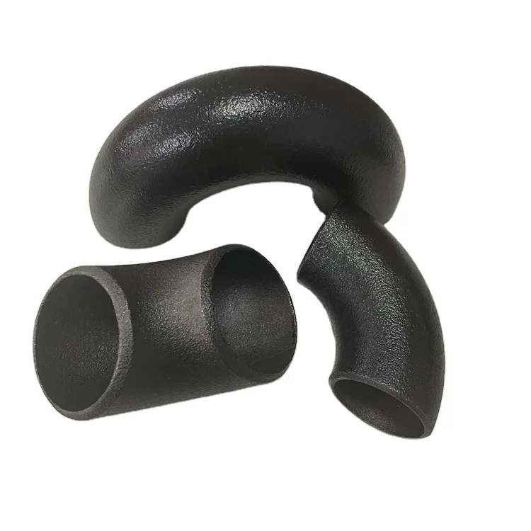 Pipe Tubes Fitting 45 / 180 / 90 Degree Black Paint Seamless Carbon Steel Elbow Butt Stainless Welded Elbow Long Elbow