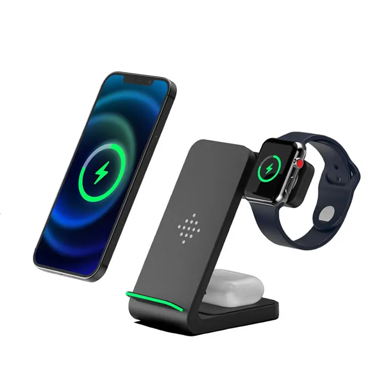 3 in 1 Wireless Charging Station for Phone and iWatch and Wireless Headphones Wireless Charger