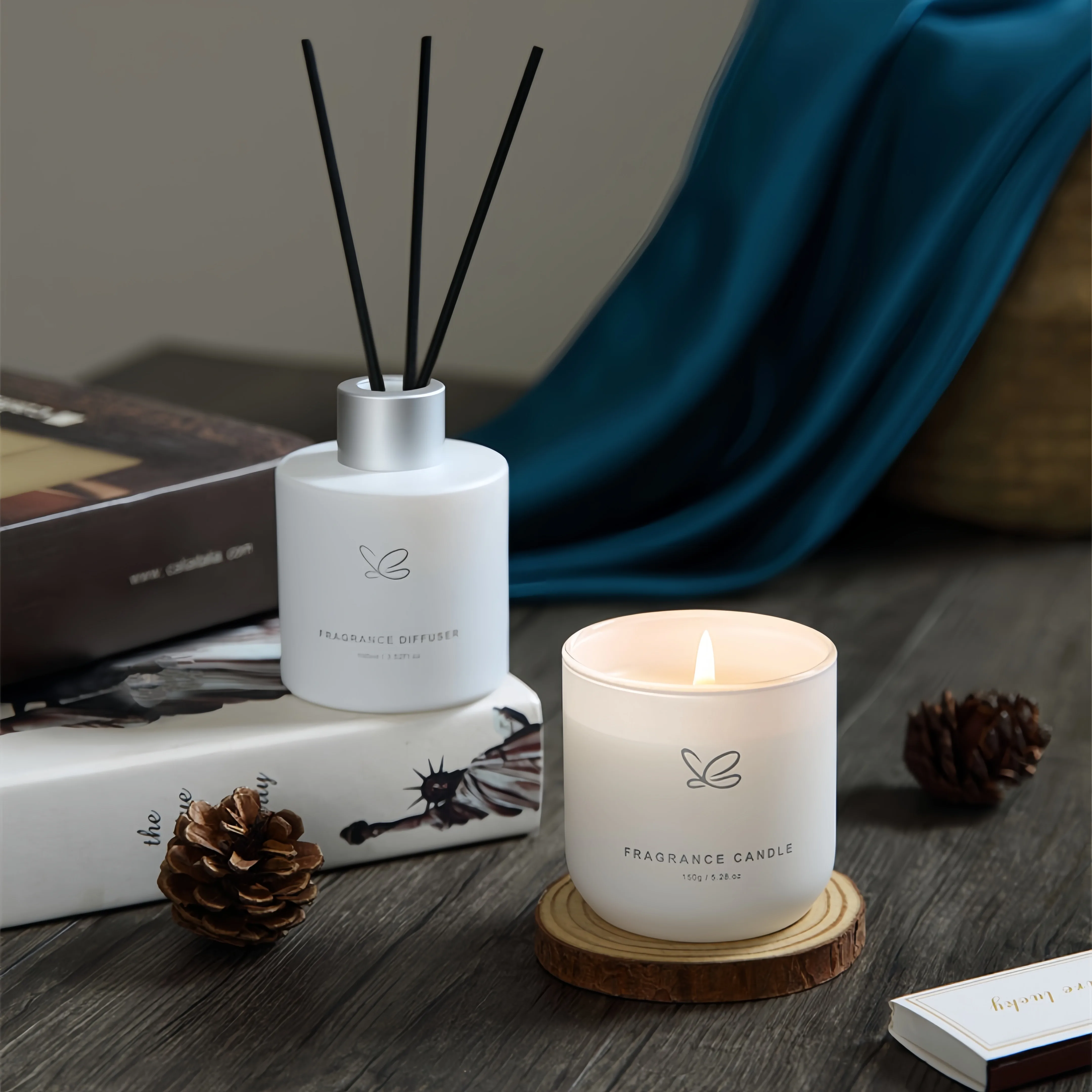 Wholesale scented candle and diffuser set luxury gift set