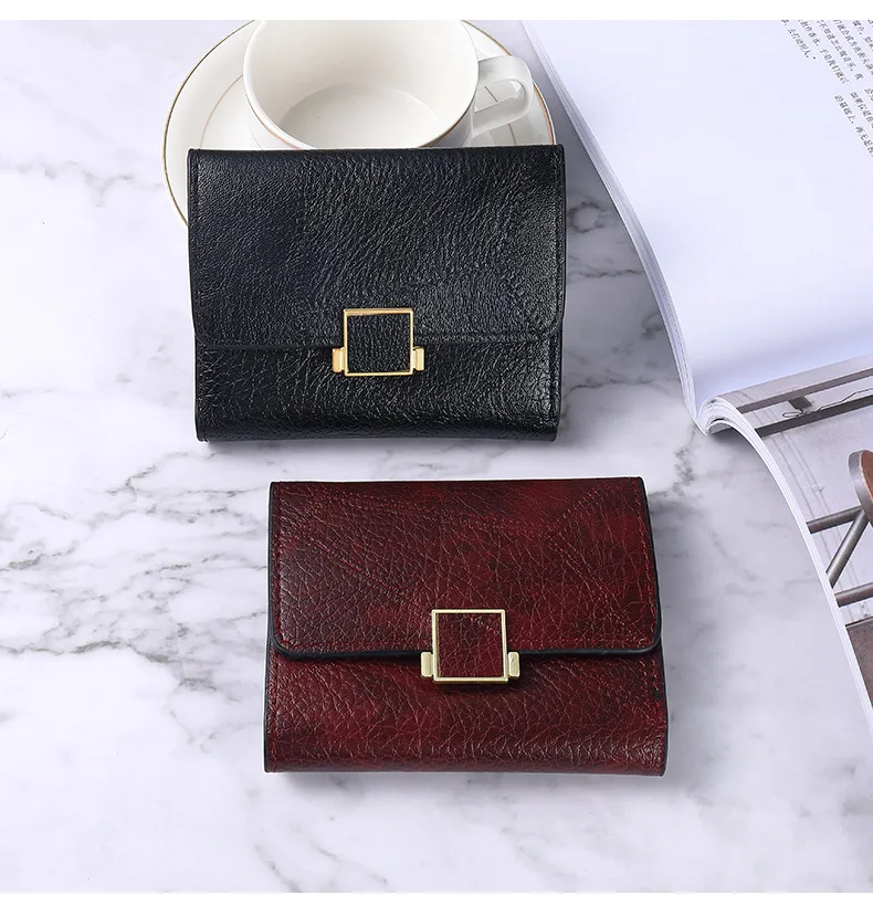 Clutch Short Wallets Card Holder Wallets New Designer High Quality Trendy Custom Logo PU Leather for Women Waterproof Polyester