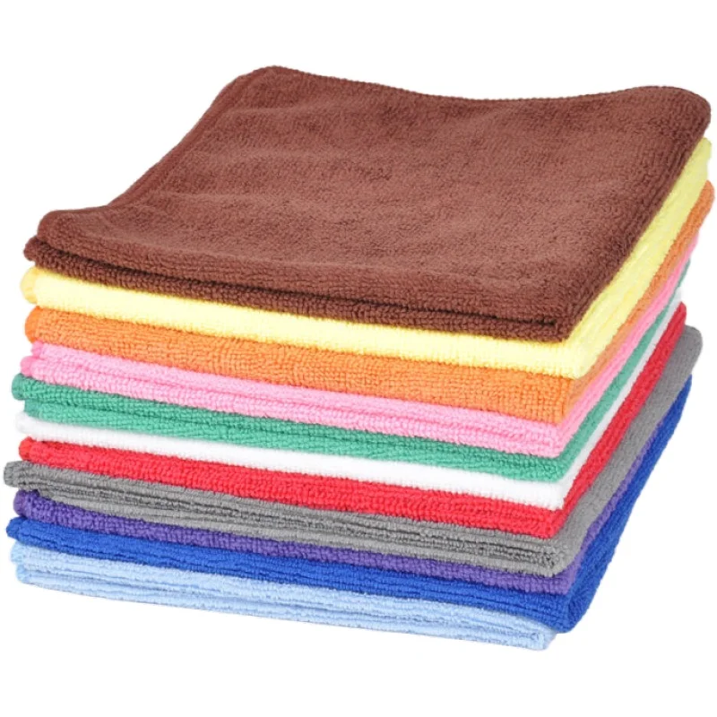 wholesale cheap warp knitting quick drying microfiber towel kitchen cleaning cloth kitchen towel stock lot
