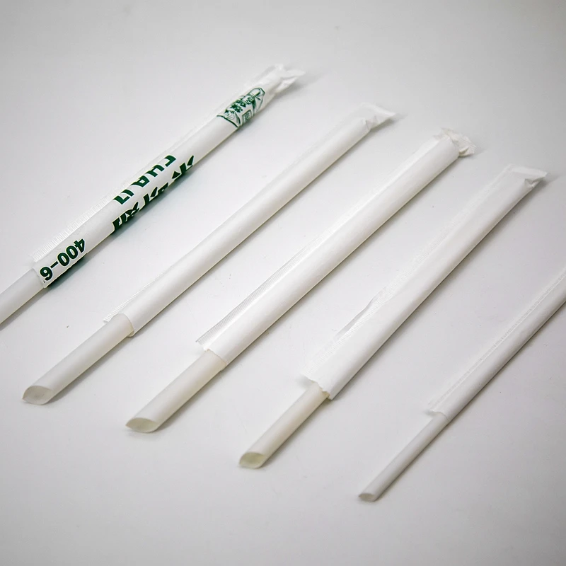 Customize Colored Disposable Compostable Straight Pla Straws Biodegradable Plastic Straws For Boba Bubble Milk Tea