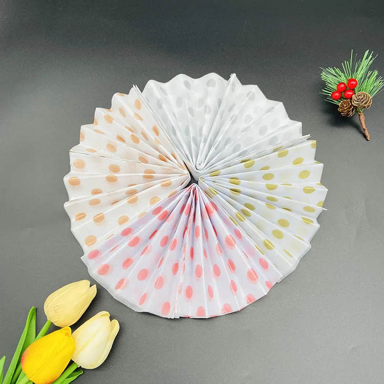 Good Price Wholesale Luxurious Eco-friendly Scented Polka Gold Rose Silver Dot Acid Free Tissue Paper for Candle