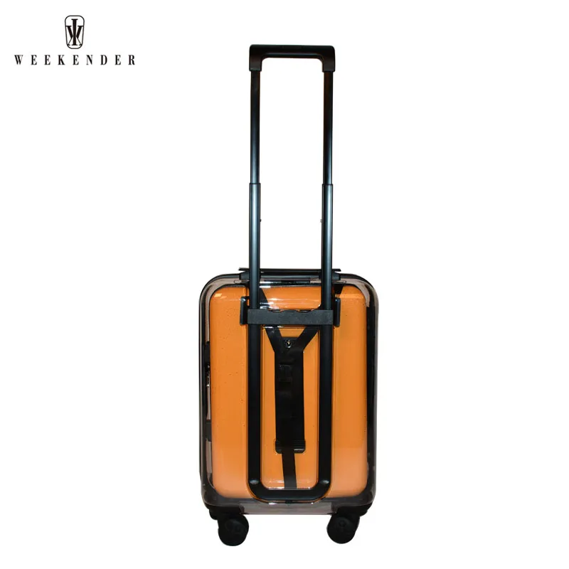 Прозрачный чемодан для багажа с УФ-печатью