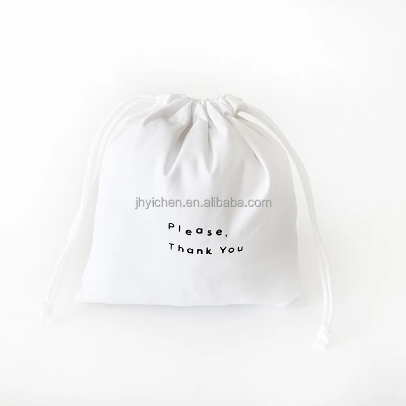 High Quality White Cotton Glass Bottles Bag Muslin Massage Tools Drawstring Pouch With Custom Logo