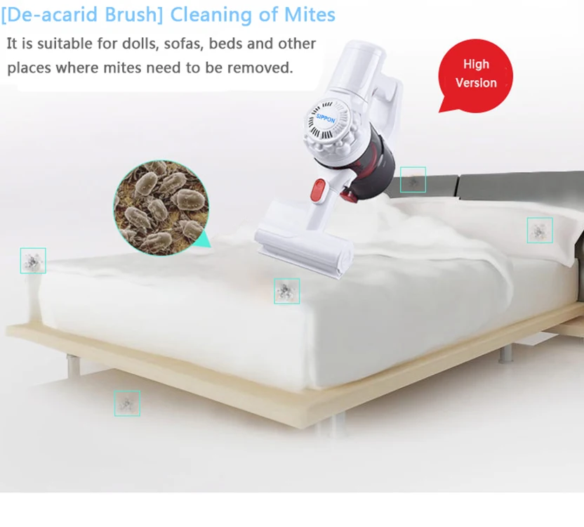 Best selling 230w cordless mopping vacuum cleaner mite