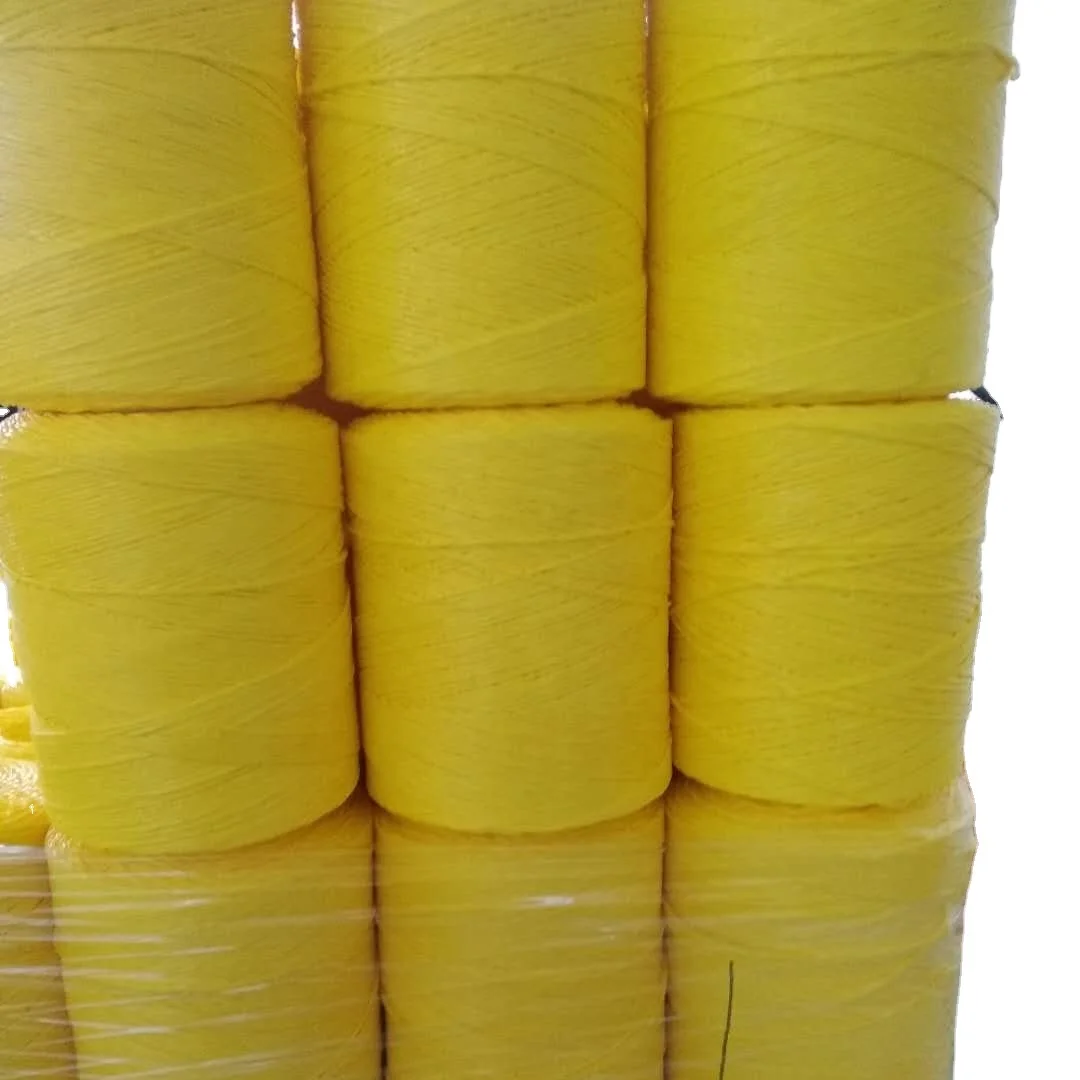 2mm Yellow Polypropylene twine pp rope thread for Greenhouse