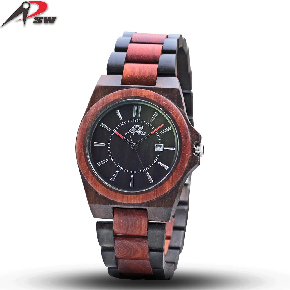 Factory directly sale Black sandalwood all wood watch lovers quartz watch