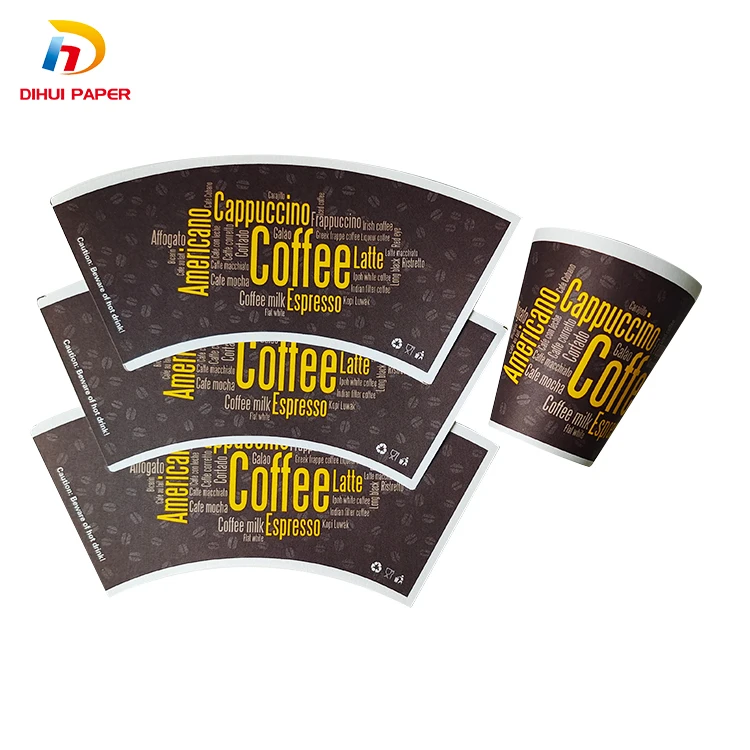 Manufacturer pe coated kraft white paper cup fan raw material price for raw paper paper cups