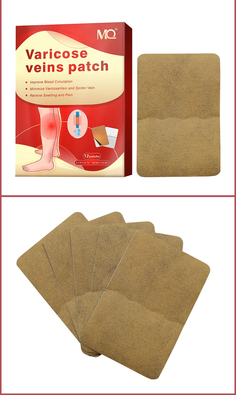 High Effective Product Varicose Veins Patch 12pcs/box Relieve Leg Repair Pain Earthworm Legs Bulging Vein