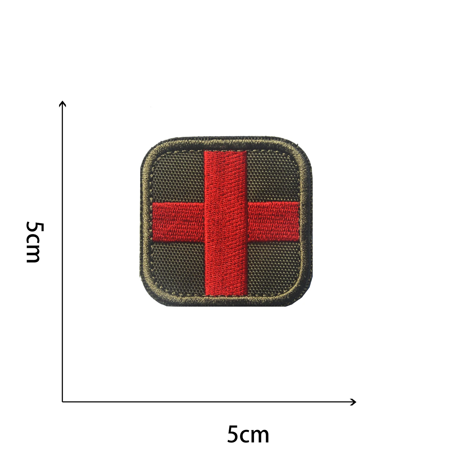 Customized Tactical Medical Rescue Red Cross Hook and Loop Embroidery Medic Patch