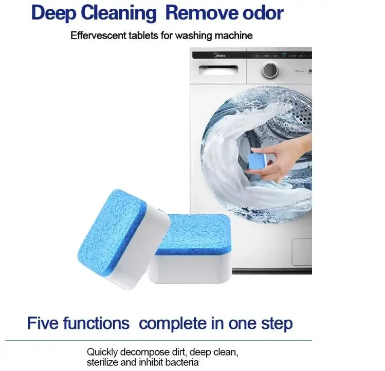 Custom logo washing machine cleaner descaler effervescent tablets