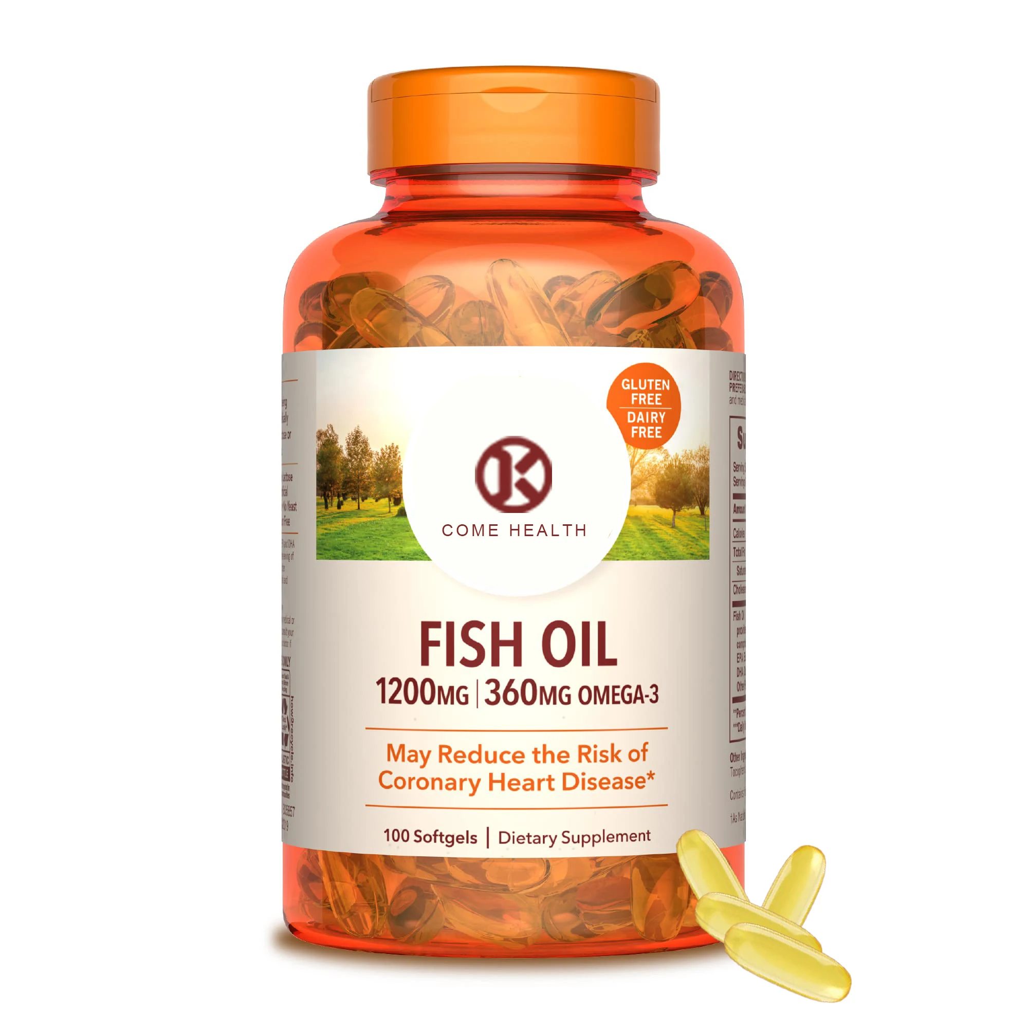 OEM Wholesale Hot Sale Healthcare Fish Oil Softgels Rich in Omega 3 DHA EPA Cod Liver Oil Soft Capsules Fish Oil Supplement