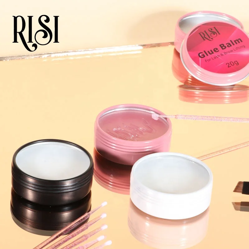 RISI New Soft Gel Lash Lift Glue Balm Strong 1S Fast Fixed Lash Glue Balm Private Label Lamination Glue Balm For Lash Lift