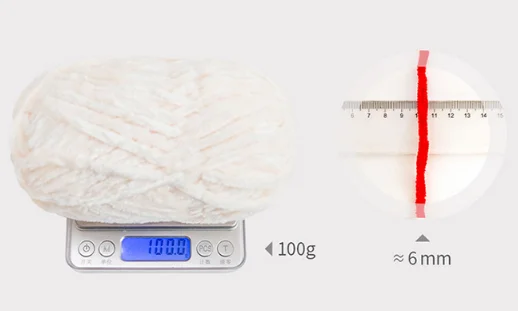 Chenille yarn 6mm warm velvet handmade DIY hook shoe thread, needle scarf thread