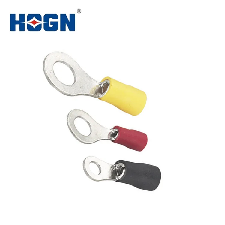 HOGN Cable Lug Wire Crimp Connector Round Circle Stamping Terminals Insulated Ring Electric Crimp Terminal