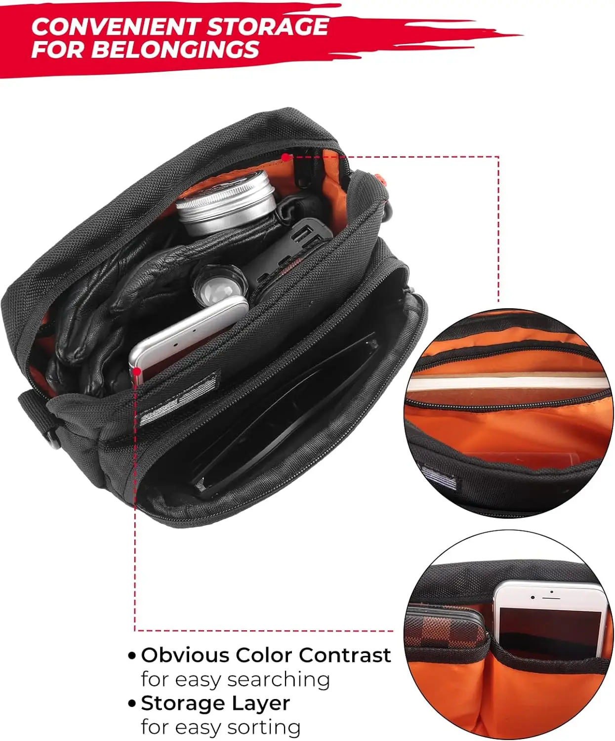 Fashion Waterproof Tactical Bicycle Bar Bag Universal Handle Bar Bag Portable Organizer Motorcycle Bag