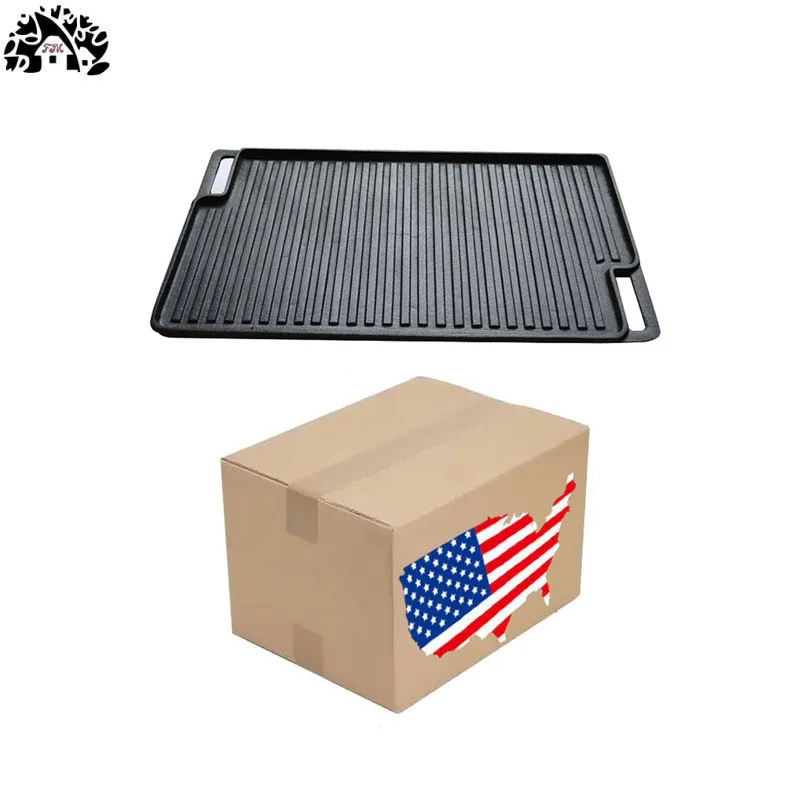 Iron plate grilled domestic cast iron rectangular steak plate Australian grilled belt fish rectangular roast plate