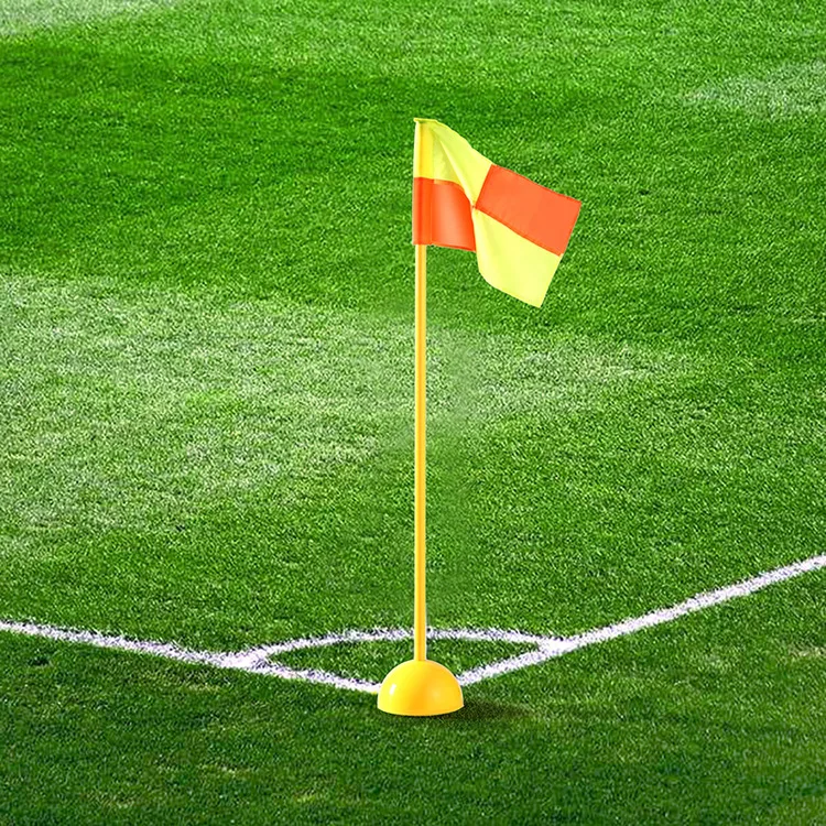 PVC Soccer Training Corner Flags with Turf Base injection water pedestal Football Corner Flag