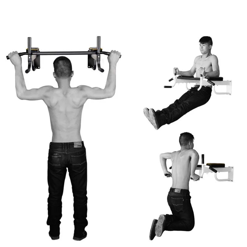 
Multi-Grip Chin Up Bar Pull Up Bar Dip Stand Power Tower Set For Home Gym Strength Training Equipment 