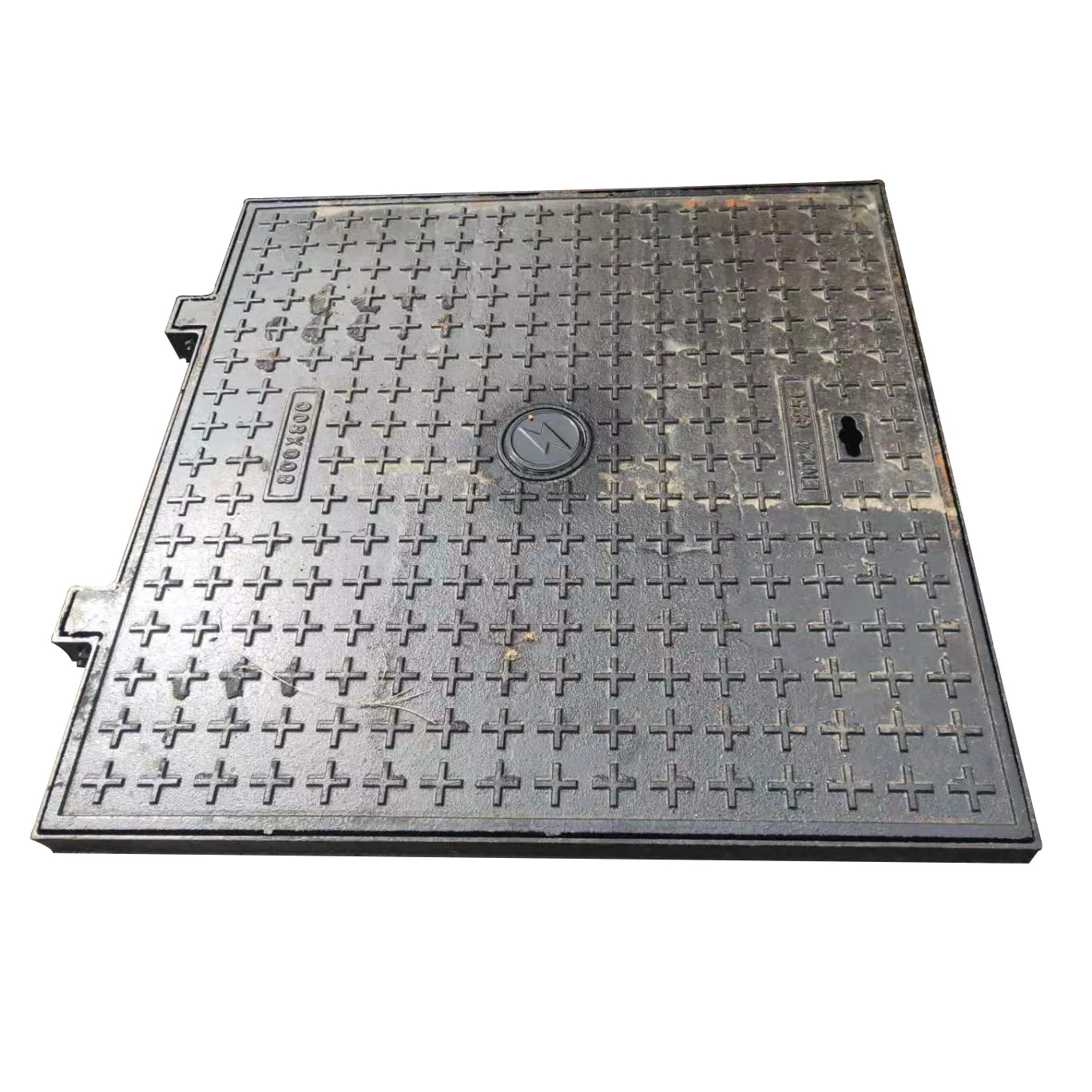 Cast iron manhole cover checker plate square cable trench manhole cover
