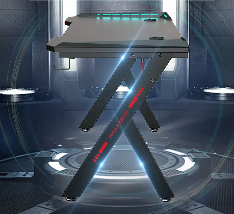 Эргономичный игровой компьютерный стол из углеродного волокна RGB