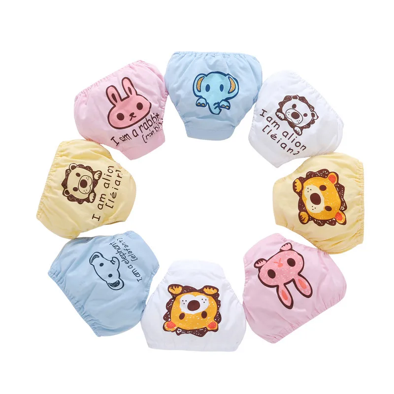
Baby Potty Toilet Training Pants Nappies Cartoon Boys Girls Underwear for Toddler Cotton Panties Reusable Diapers Cover 