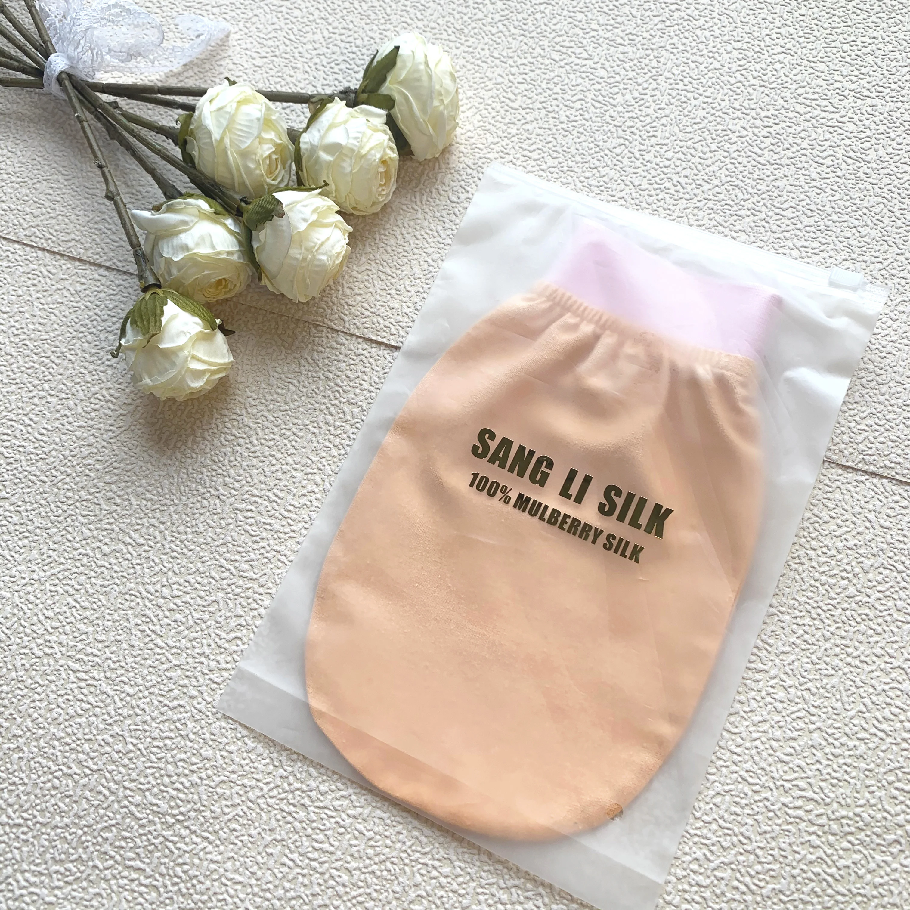 Wholesale 30MM Skin Care Peeling 100% Mulberry Silk Gloves Turkish Silk Exfoliating Glove