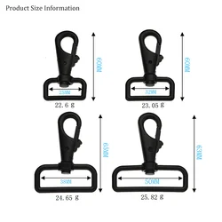 trigger clip key ring hook lanyard snaps Soild carabiner for sales black metal swivel dog Popular Beautiful