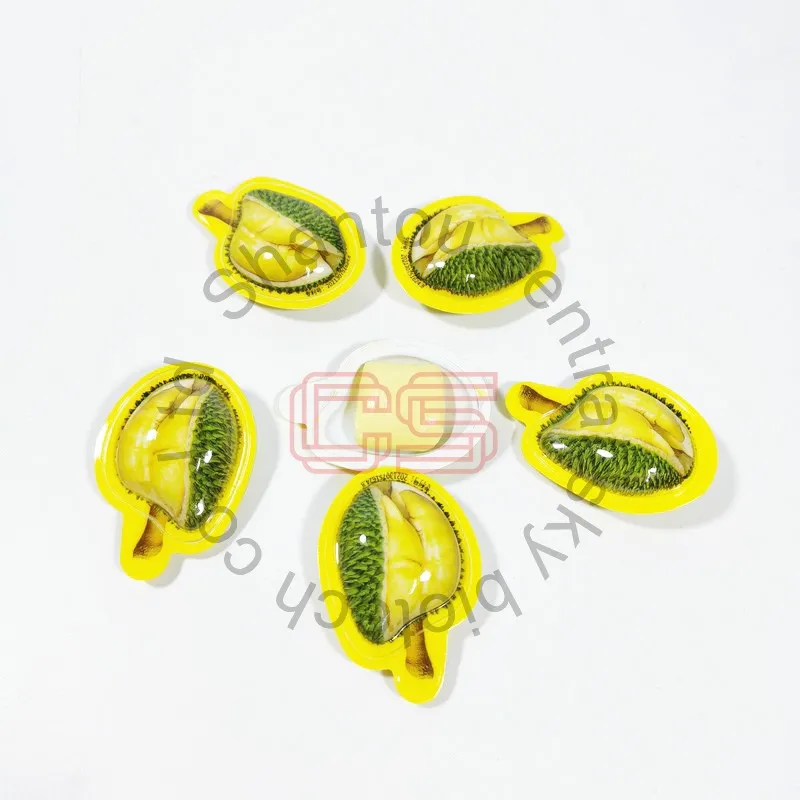 High quality soft durian chewy fudge gummy candy fruit taffy candy with
