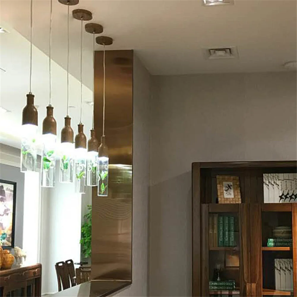 Water Plants Chandeliers LED Lighting Bedroom Restaurant Bar Glass Lamps Hanging Fixtures