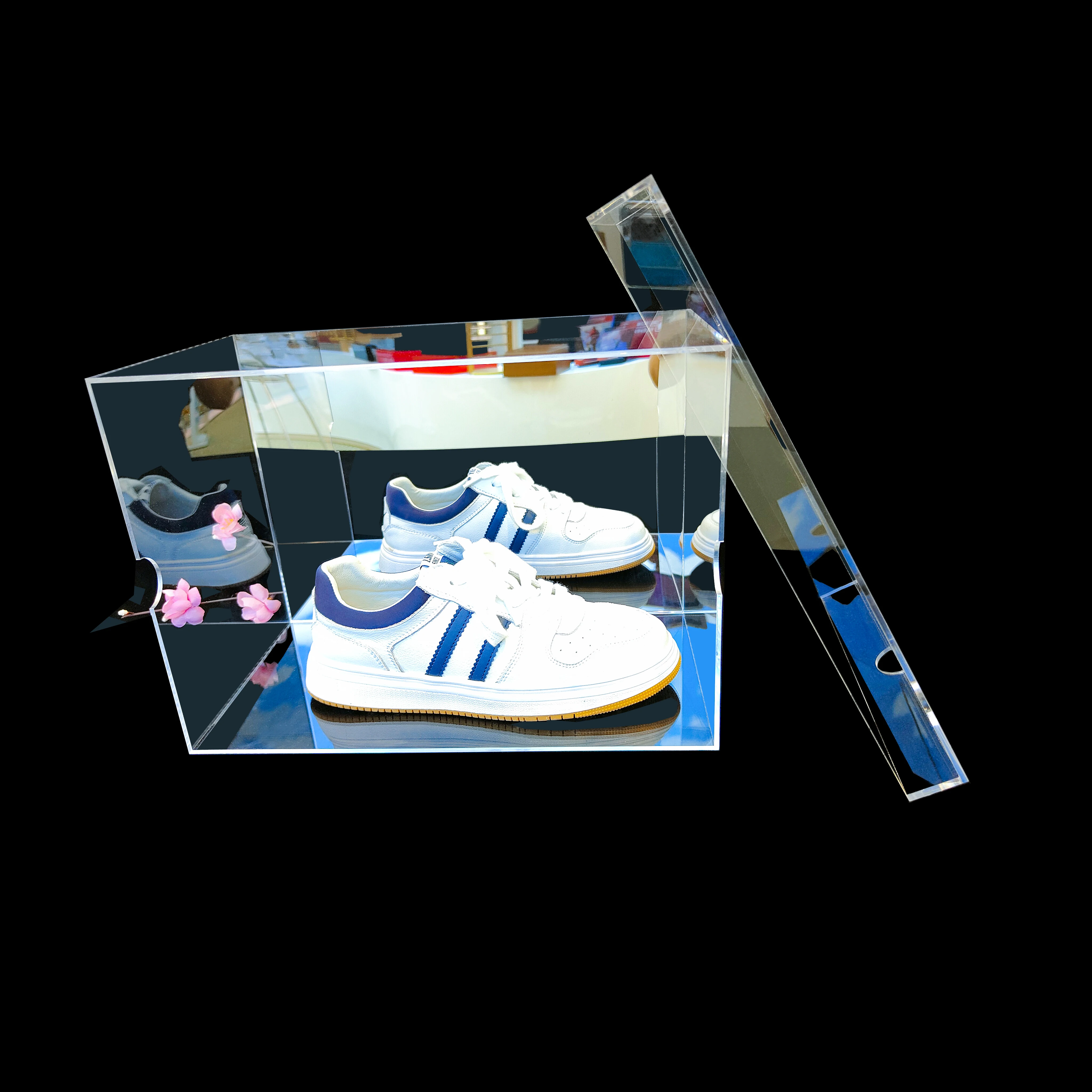 Factory Custom Clear Acrylic Gift Box Shoes Box Plexiglass Display Box With Lid