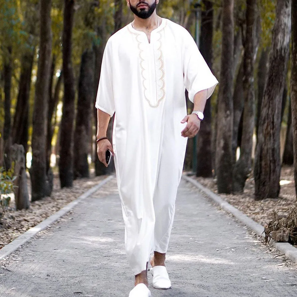 Ramadan Eid Muslim Islamic Dubai Saudi Arabia Kaftan Muslim Men Arabic Robes thobe men muslim