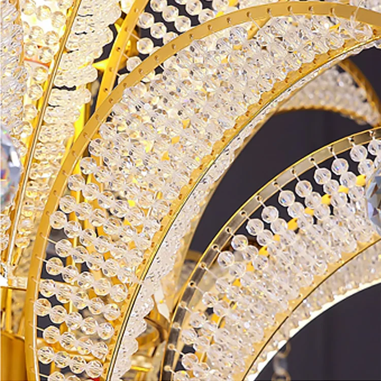 Banquet hall exhibition hall hotel lobby decoration lighting custom made ceiling luxury pendant light large crystal chandelier