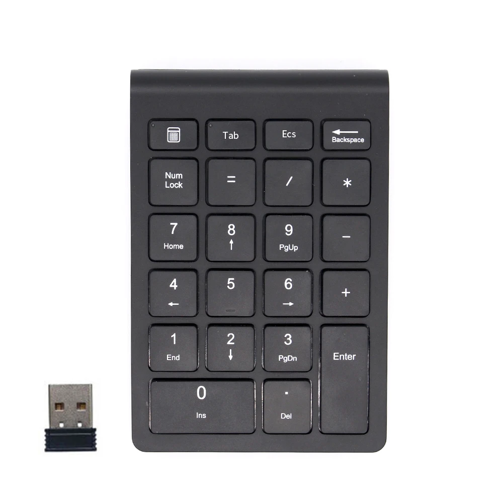 Wireless Numeric Keypad 21 Keys 2.4G Connection Usb Numeric Scissors Keyboard With AAA Battery