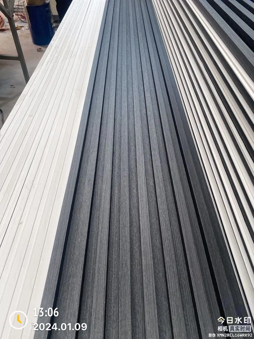 Hot selling High quality WPC Wall Panel waterproof WPC Wall panel with Wooden Grain Fluted Durable Wall Panel