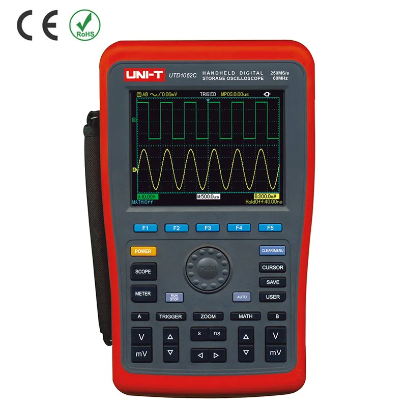 UNI-T UTD1062C60Mhz 2 канала Портативные Цифровые запоминающие