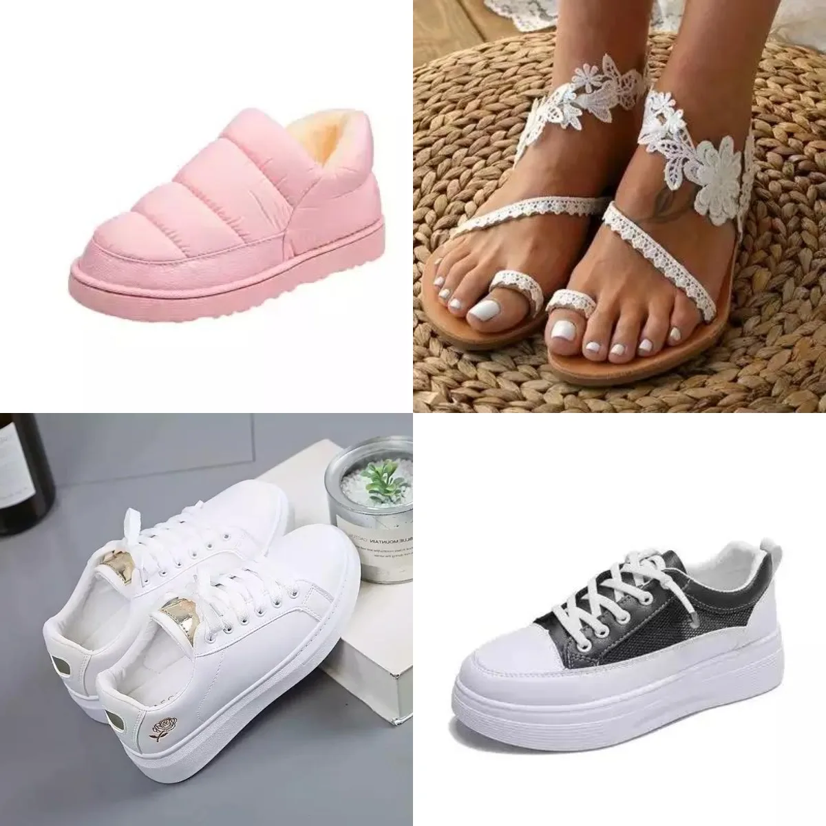 Women Casual Shoes New Spring Women Shoes Fashion Embroidered White Sneakers Breathable Flower Lace-Up Women Sneakers white shoe