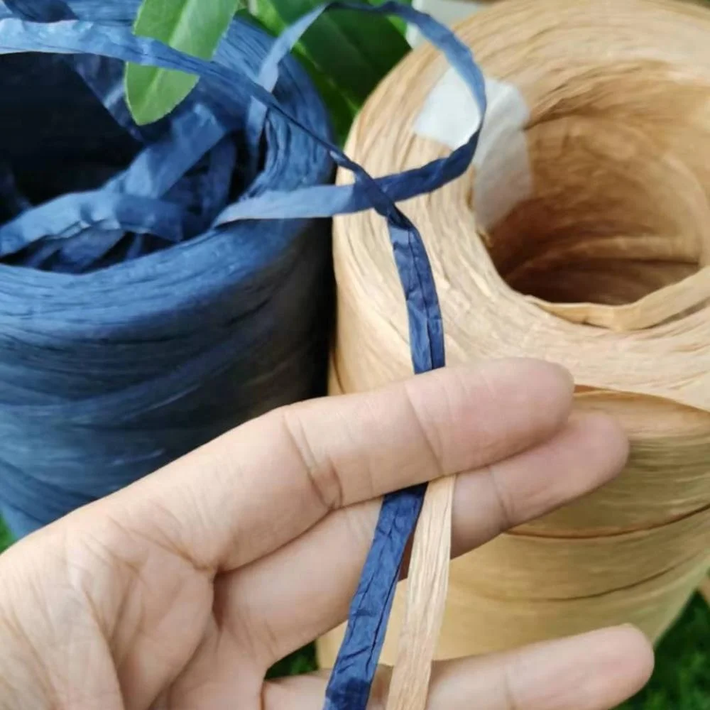 wholesale twisted paper raffia rope for weaving crochet knitted hat or bag