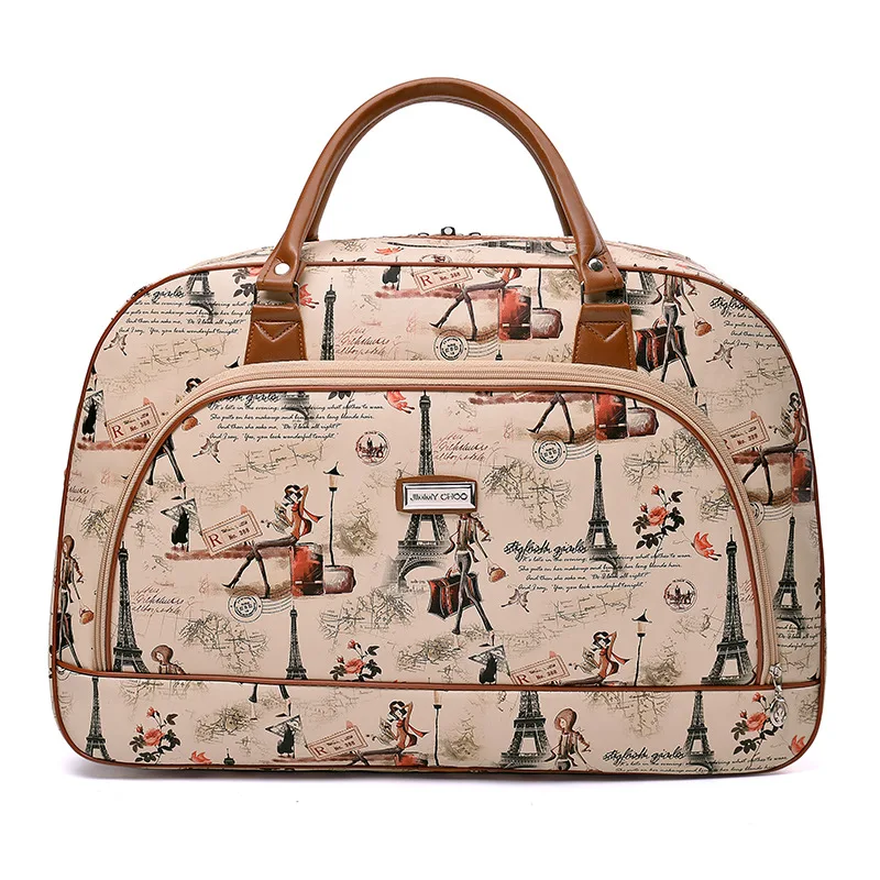 Wholesale Custom Large Capacity Fold Sport Gym Dry Bag Women Men Waterproof PU leather portable travel bag Duffle Bag