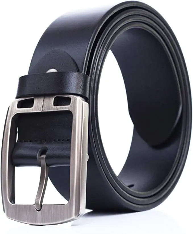 Wholesale custom Simple Clip Reversible Pin Buckle Leather 35mm Belt Buckle