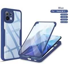 Hoya 360 degree Full Protection Clear Mobile Phone Cover TPU PC luxury Transparent Tempering Glass Phone Case for iPhone 12 13