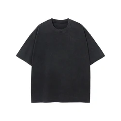 Wholesale spring summer new heavyweight 100% cotton loose vintage t shirt custom men vintage oversized tshirt