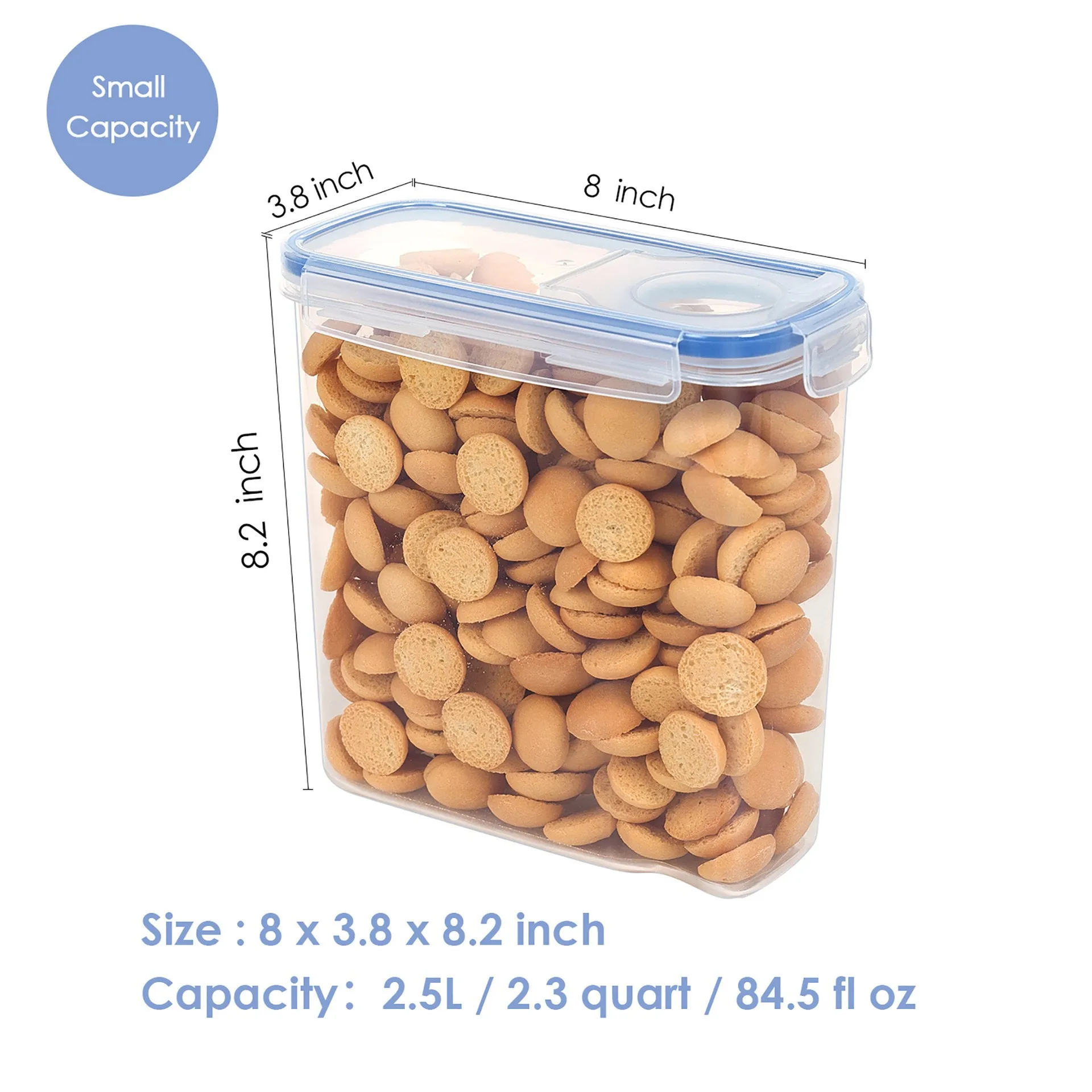 Low Price Promotion 2.5L Multifunction Kitchen Containers Pantry Organization Storage BPA-Free Plastic Scale Food Canister