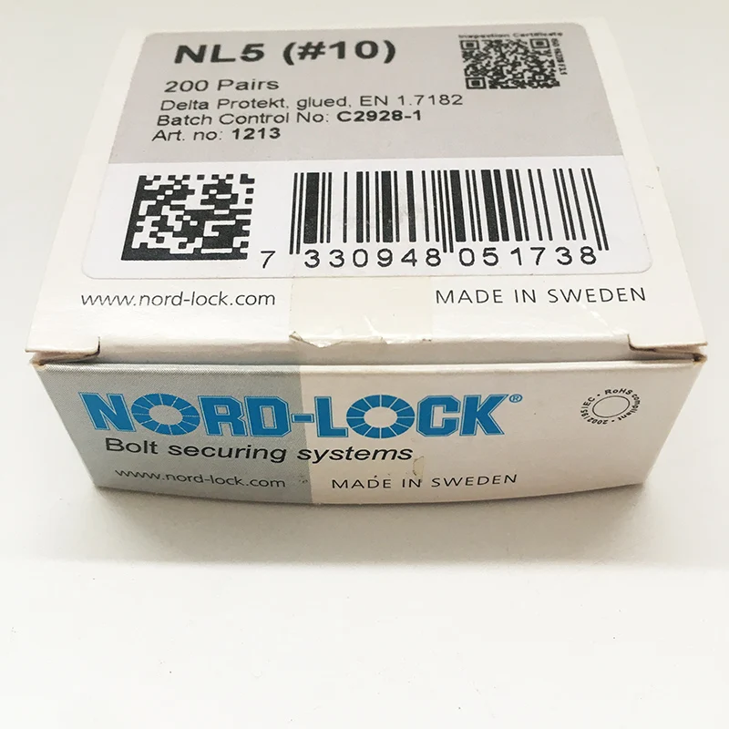 Original Nord-Lock Din25201 Self - Locking Washer Steel Steel With Zinc Flake Coating M3 Nl3 5 6 8 10 11 12 14 16 18 20 22 24Sp
