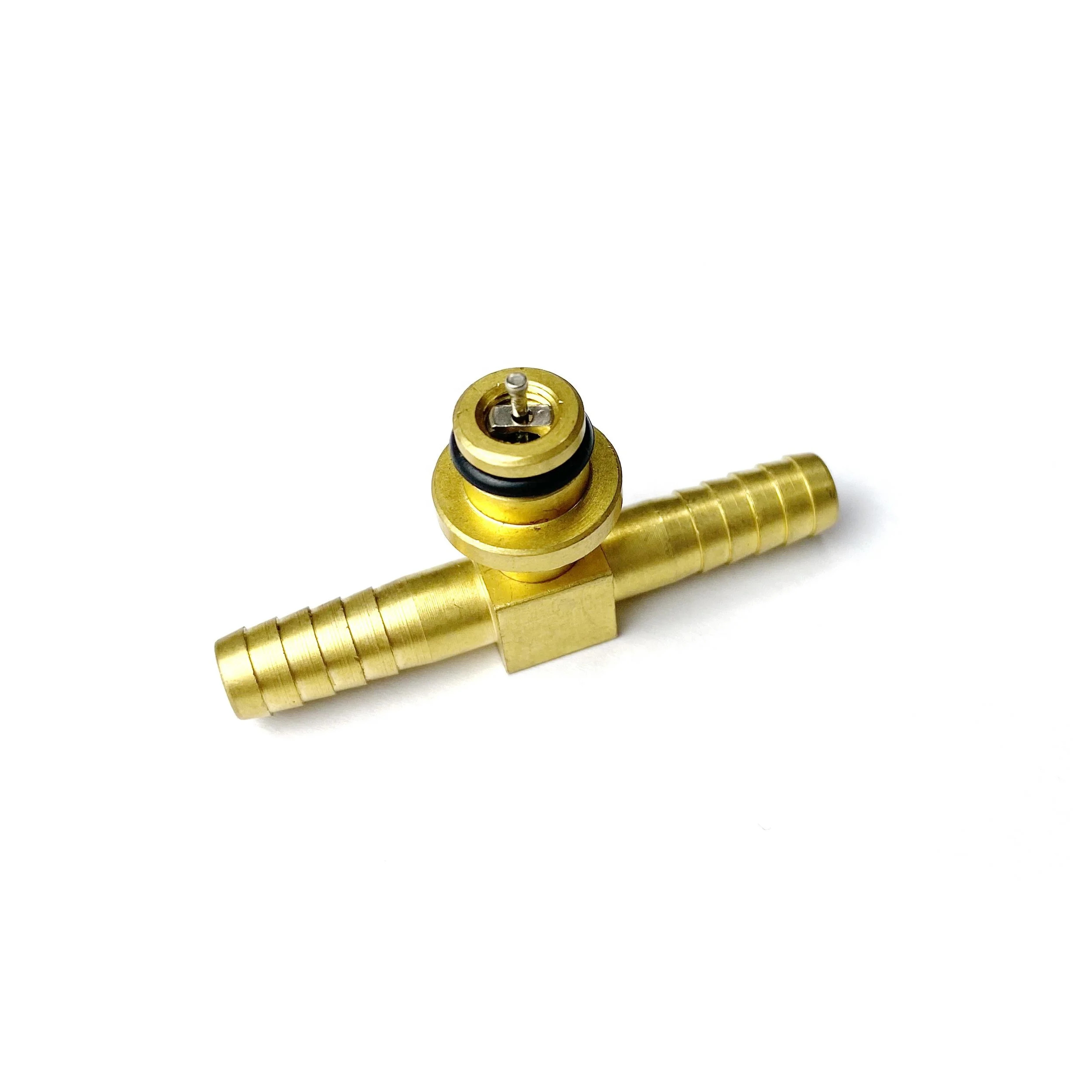  Manual Brass Stem Flojet pump brass fitting 1/4 barb offset tee CO2 with check