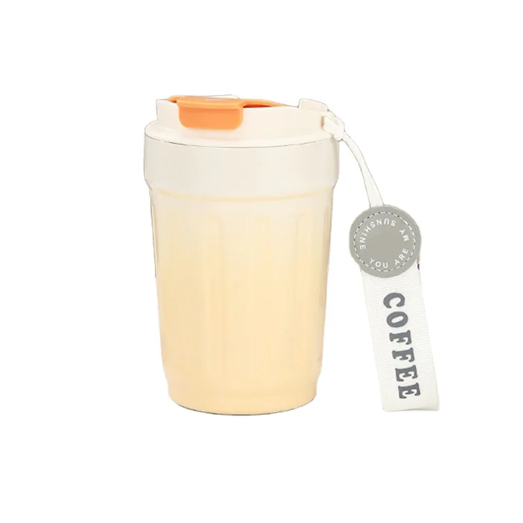 New 316 Stainless Steel Insulation Coffee Cup Striped Gradient Color Student Portable Water Cup Wholesale