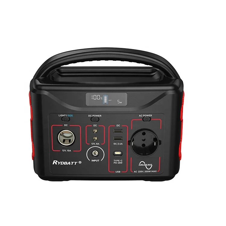 Ryder Solar Power Station Solar Generator 220v 300w Lithium Portable LiFePO4 Battery Solar Bank Inverter for Home Emergency Use