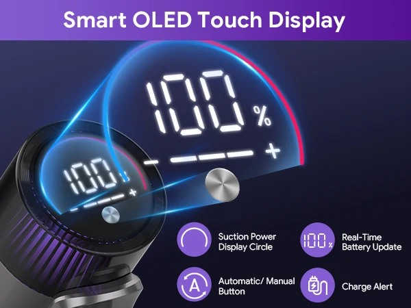 ONSEEN S702 Double-Cup 37kPa Wireless Stick Vacuums Likeness Dysons V10 Smart Cordless Handheld Vacuum Cleaner Dry Function