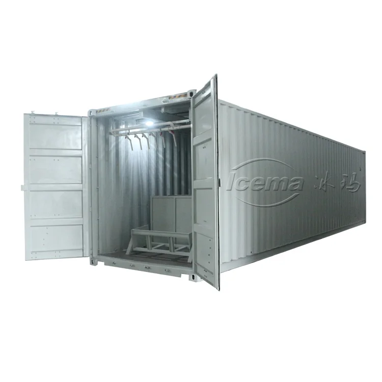 Industrial containerized ice block making machine